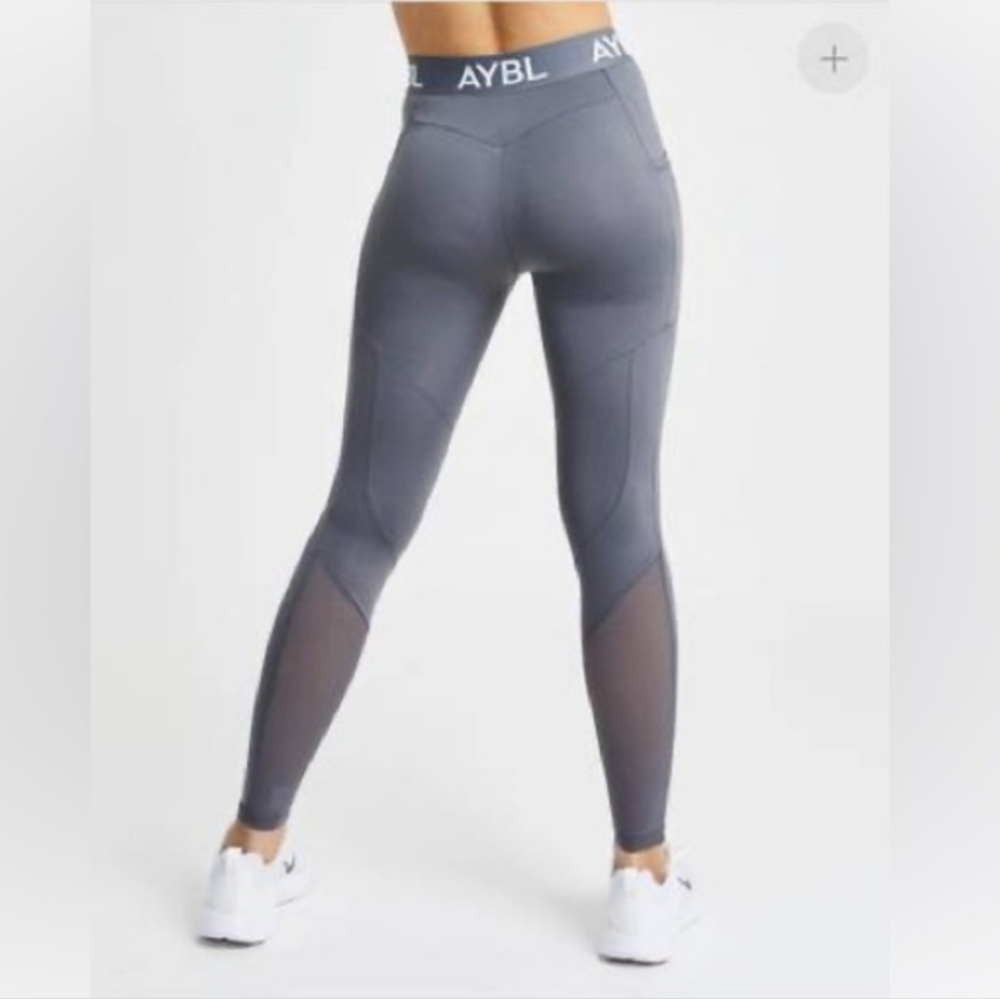 ❤️ AYBL Gray Leggings with Pockets Strech With Mesh Size L